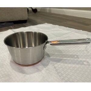 Revere Ware Saucepan 1.5 Qt Silver Copper Bottom Stainless Steel Good SM 06B